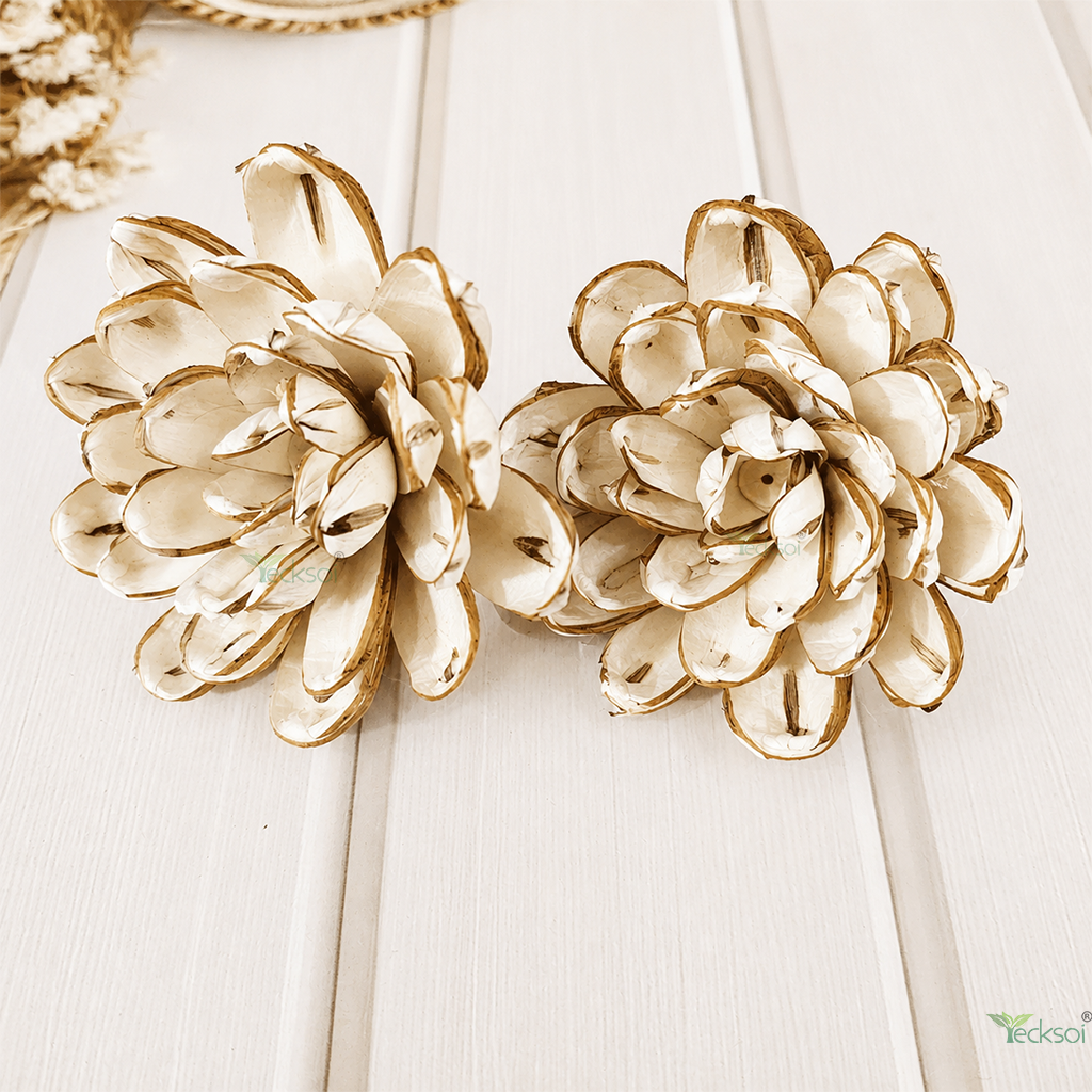 Tecksoi Twisted Bloom Sola Wood Flower - Color: Natural