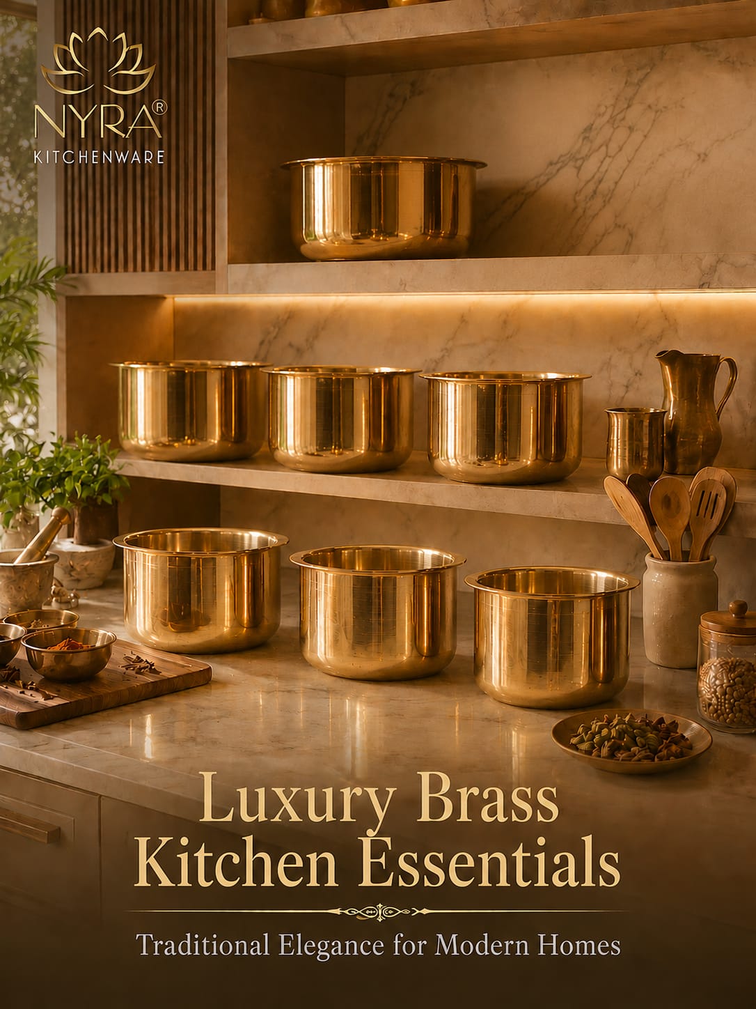 Brass Peetal Bhagona Tope Cooking Pot 2.3 Ltr