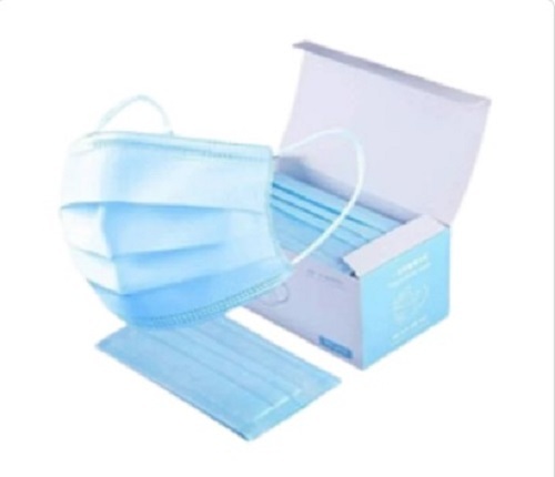 Disposable 3 Ply Face Mask - Various Sizes, Blue | Elastic Ear Loop, Single Use, For Adults & Children