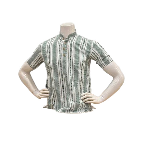 Men Lining Print Kurta