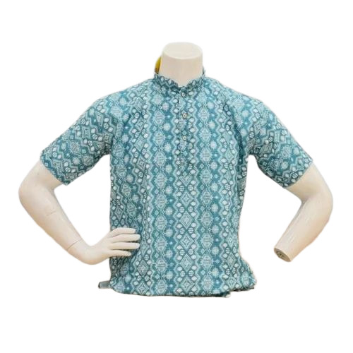 Men Printed Short Kurta