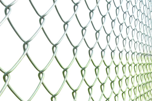Silver Galvanized Chain Link Fence
