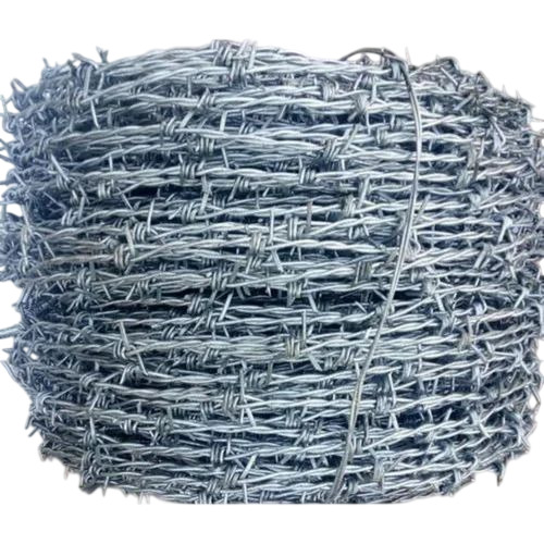 Silver Zinc Coated Barbed Wire