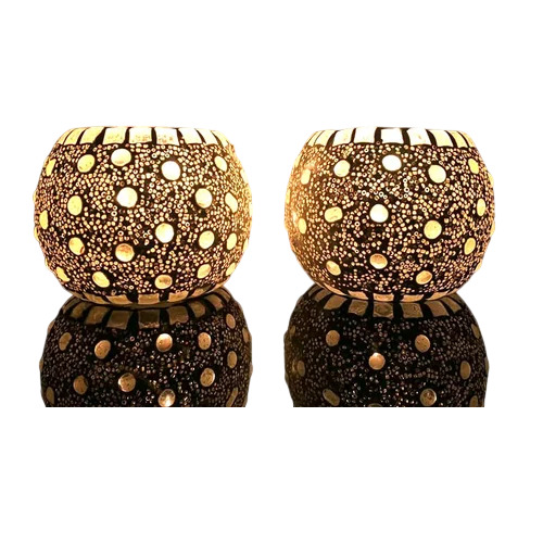Mosaic Glass Tea Light Votive Holder