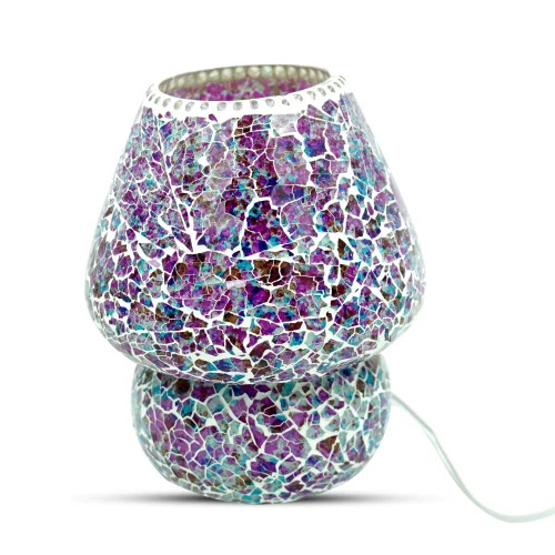Multicolor Mosaic Crackle Glass Luxuriate Table Lamp