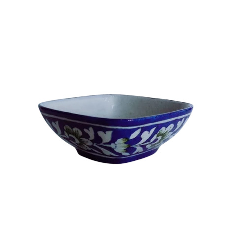 Square Printed Pottery Bowl