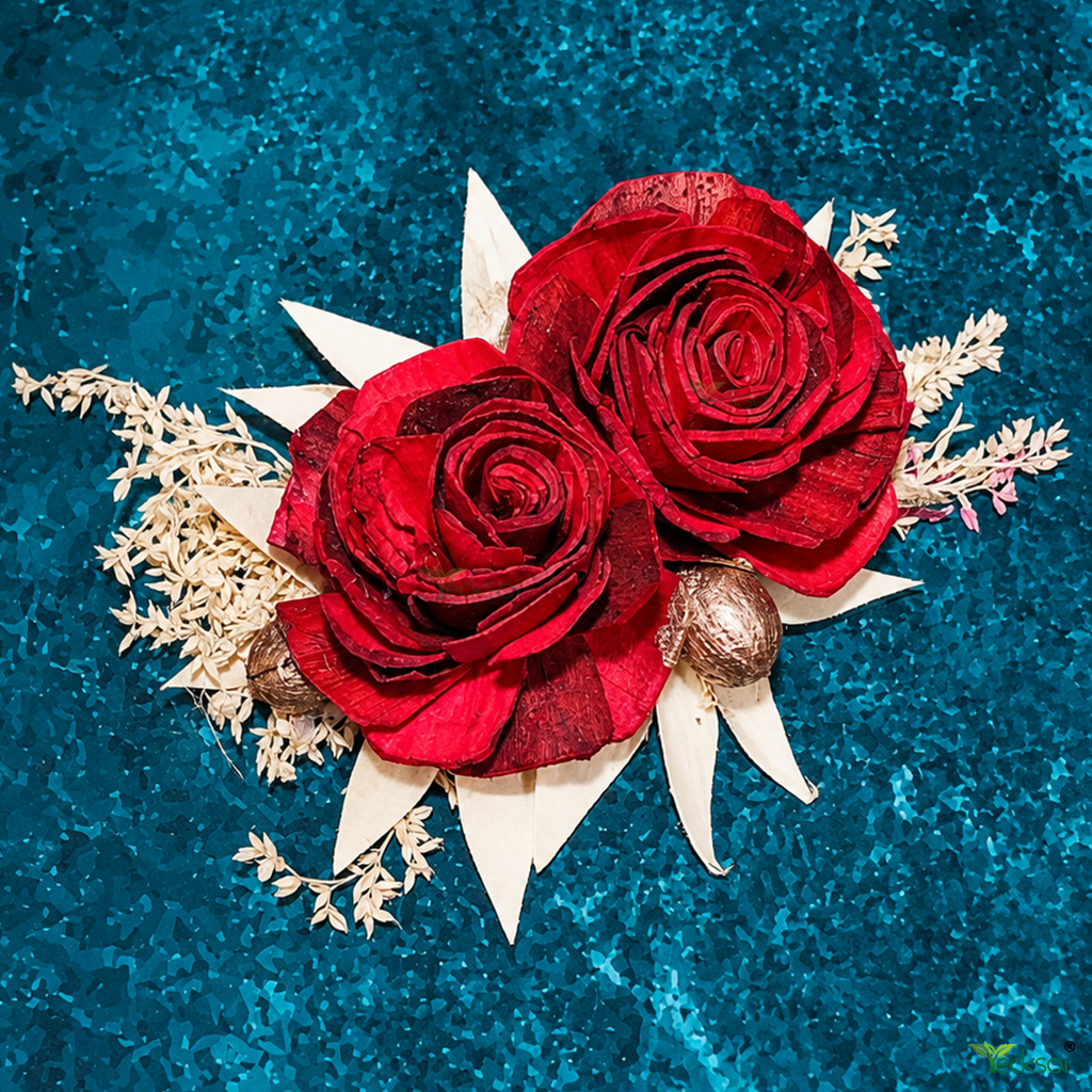 Tecksoi Red Blooming Beauty Dry Flower Bunch - Shelf Life: 2 Years