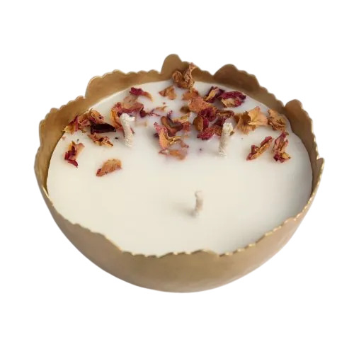 Decorative Gold Bowl Soy Candles