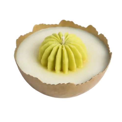 Round Decorative Golden Bowl Soy Candles
