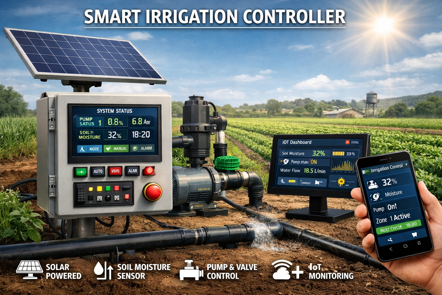 Smart Irrigation Controller - Material: Metal