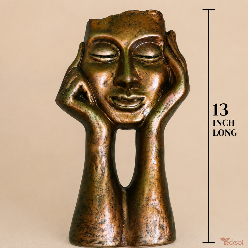 Tecksoi Chinta Mudra Sculpture Terracotta Art For Home Decor - Design Type: Folk Airt
