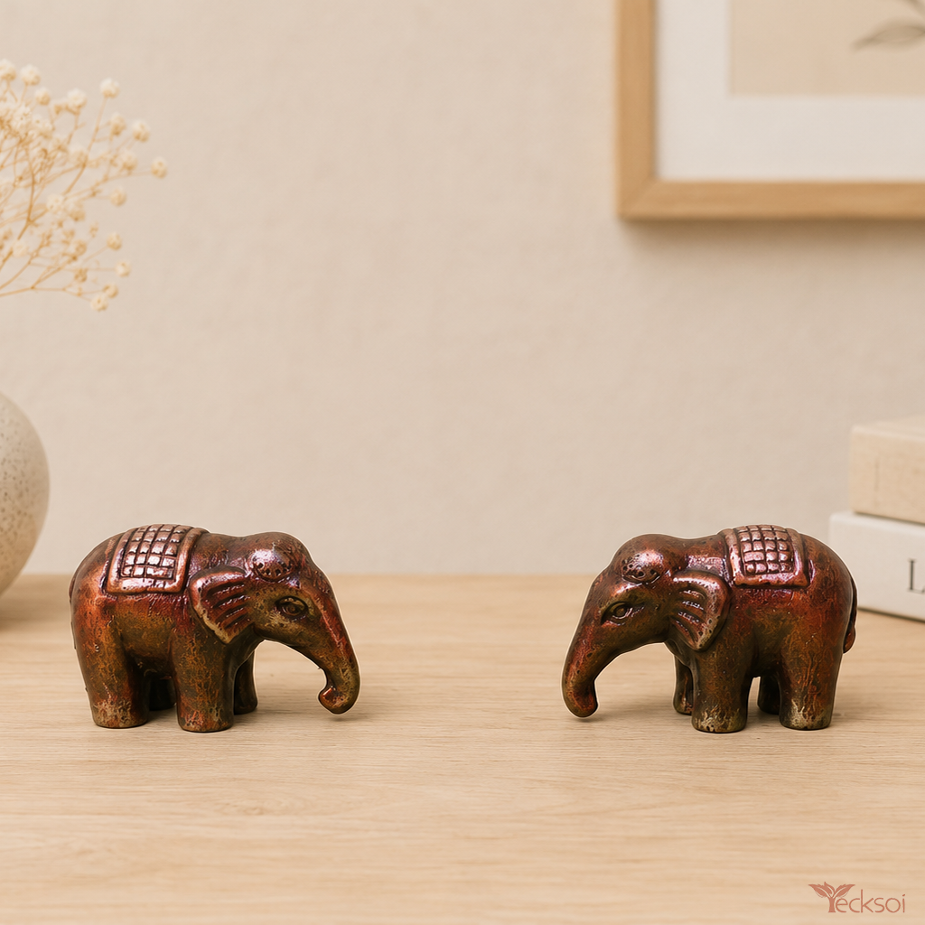 Tecksoi Little Elephant Idol Terracotta Art - Material: Treaccotta
