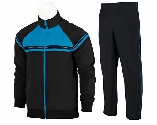 Black And Blue Lycra School Uniform Tracksuit