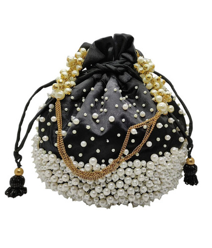 Black Indian Bridesmaids Drawstring Potli Bag