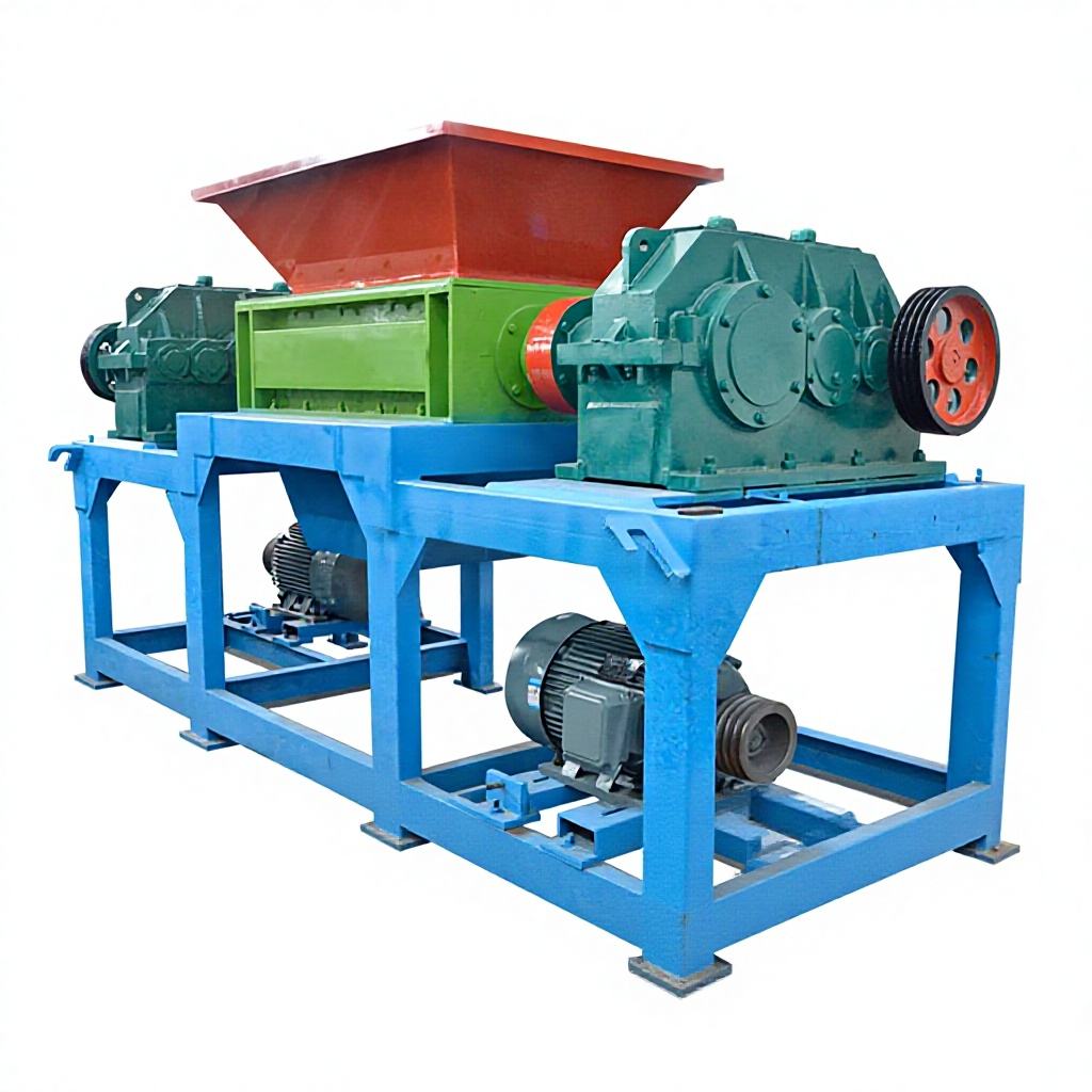Double Shaft Waste Garbage Shredding Machine Wood Metal Plastic Shredder - Capacity: Customized Ton/Day
