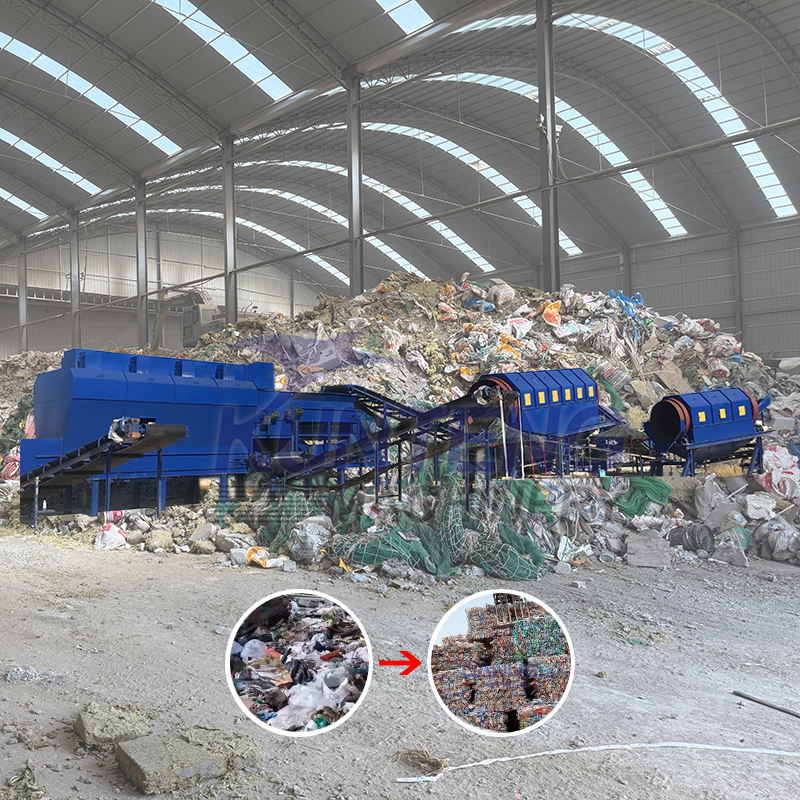 Municipal Solid Waste Sorting Line Waste Sorting System Organic Waste Sorting Machine - Capacity: Customized Ton/Day