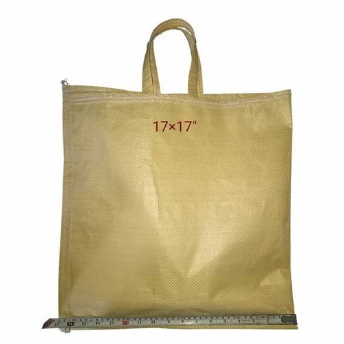 Beige Color Pp Woven Handle Bag