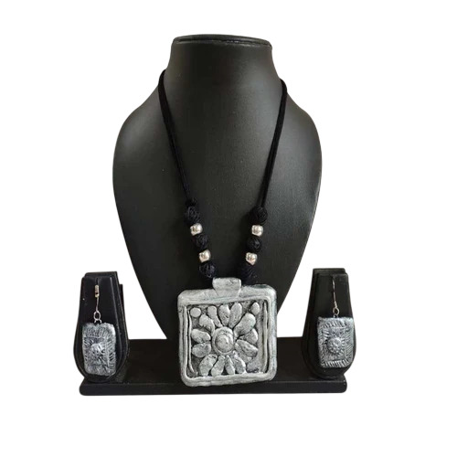 Grey Terracotta Jewellery Set