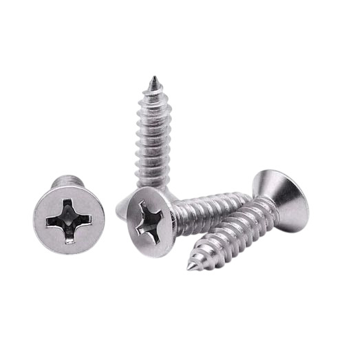 Ms Hardware Screw - Mild Steel, 1.5 Inch, Silver | Corrosion Protected, Coated Finish, Customized Head Size