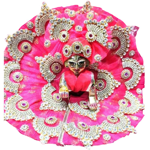 Pink Embroidered Laddu Gopal Dress