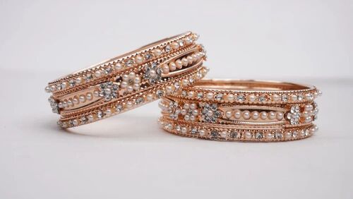 Rose Gold Fancy Bangles