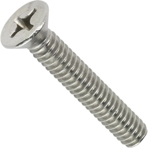 Silver Stainless Steel Machine Screw - 1.5 mm, Silver Coated | Durable, Polished, Corrosion Protected, Customized Head Size