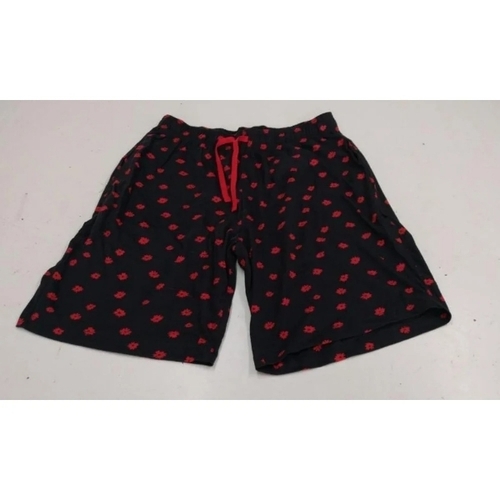 Casual Style Black Men Printed Cotton Shorts