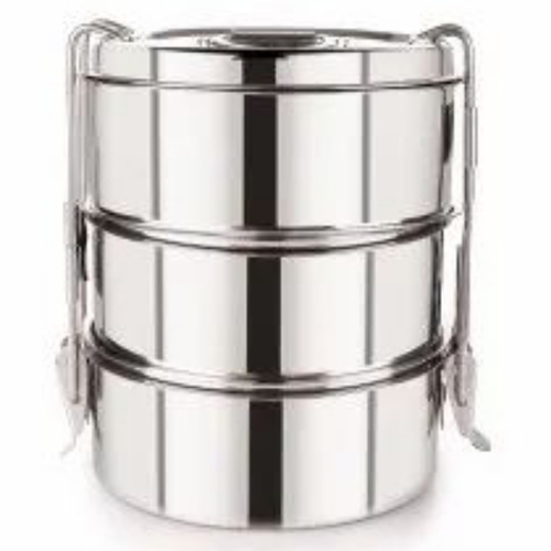 Stainless Steel Tiffin - Color: Silver