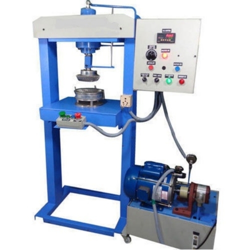 Automatic Hydraulic Paper Plate Making Machine - Color: White And Blue