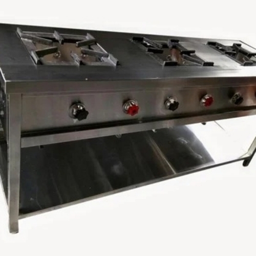 Commercial 3 Burner Gas Range - Features: Low Maintenance