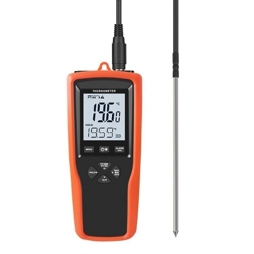 High Temperature Digital Thermometer - Color: Orange And Black