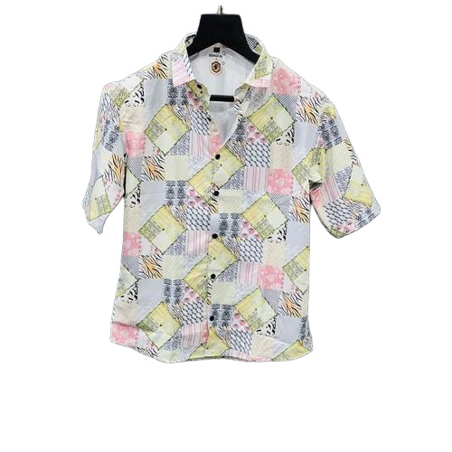 Men High Neck Casual Shirts