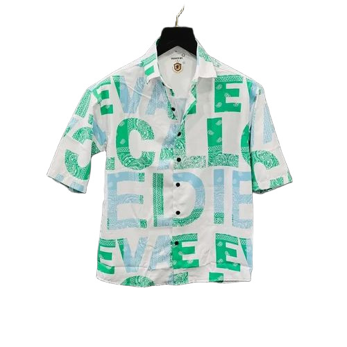 Men High Neck Printed Shirts