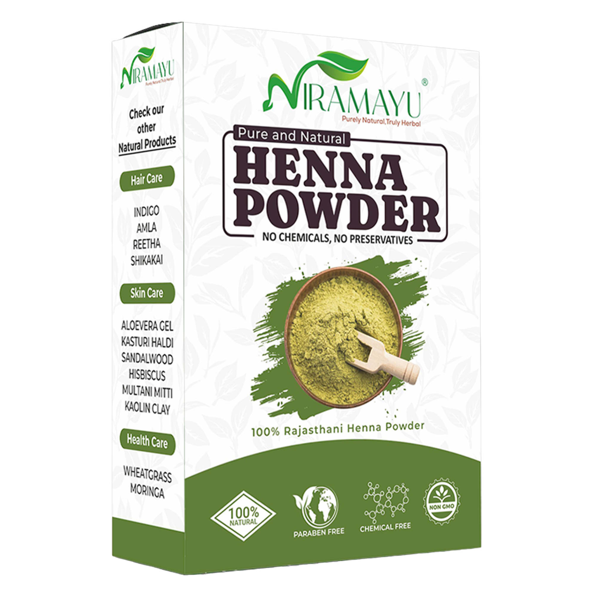Niramayu Henna Powder 200g - Feature: Free From Harmful Chemicals
