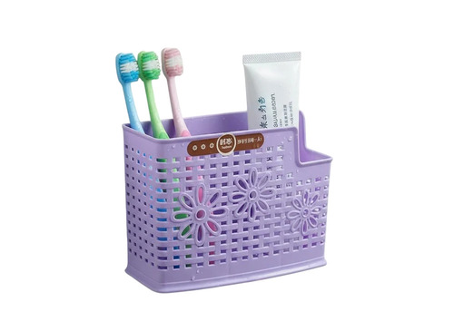 15inch Purple Floral Toothbrush Holder