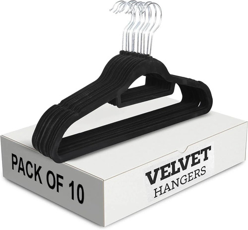 45x24cm Black Plastic Suit Hanger pack of 5