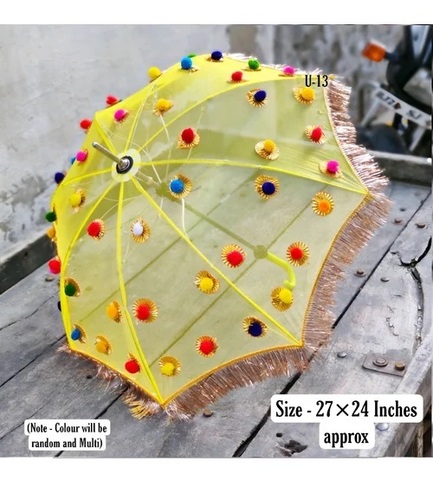 Gota Patti Border Wedding Umbrella
