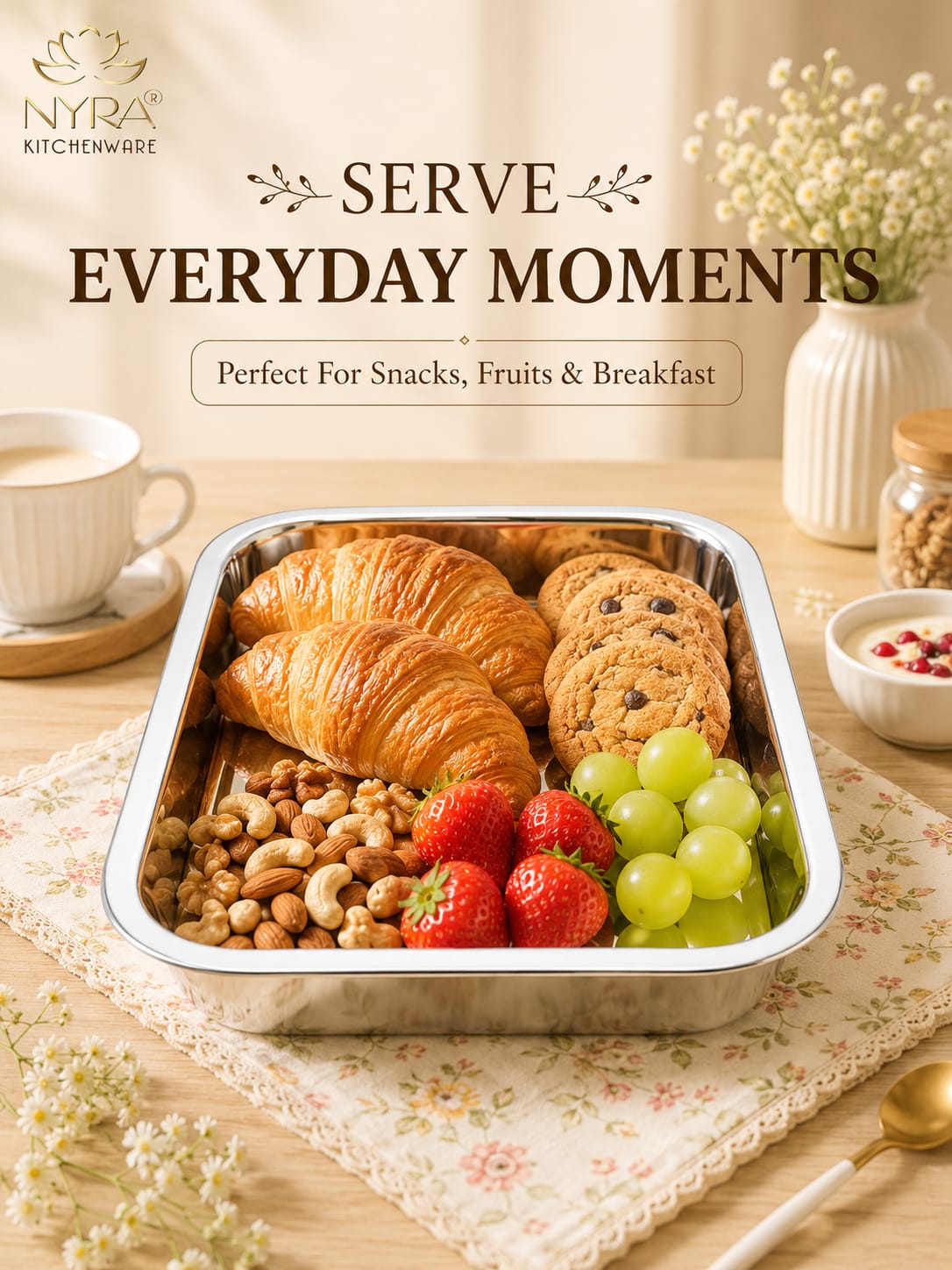 Stainless Steel Serving Tray