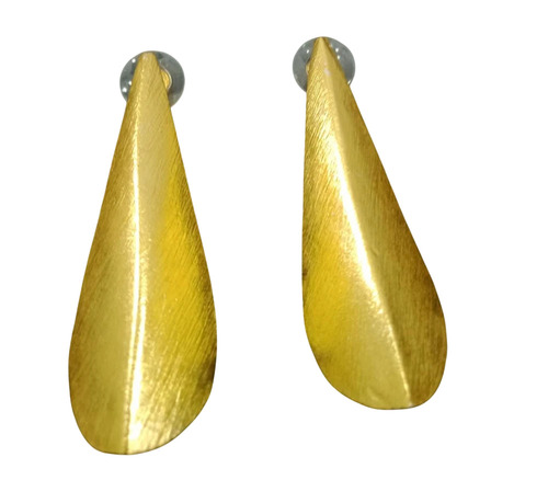 Golden Brass Handmade Fashion Earrings