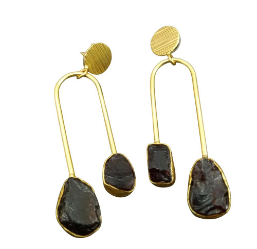Golden Color Brass Earrings