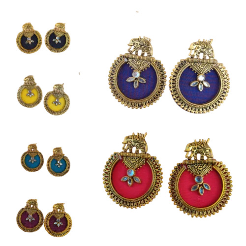 Handmade Fabric Earrings For Wedding Return Gift