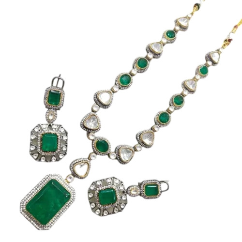 Moissanite Polki Necklace Set