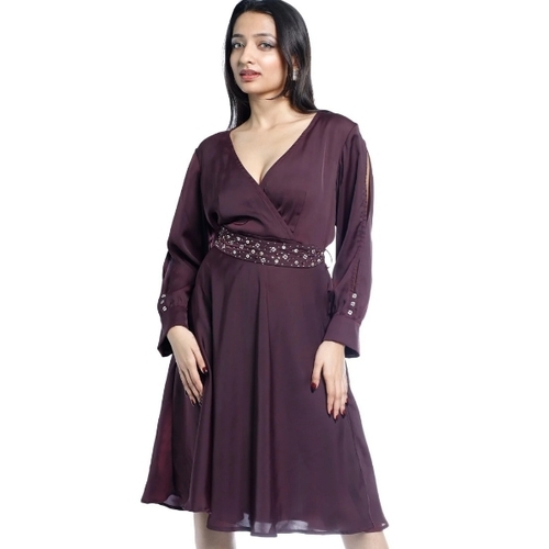 V-Neck Wrap Dress