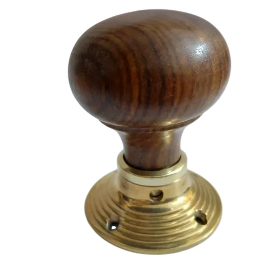 3 Inch Fancy Brown Ebony Wood Door Knob