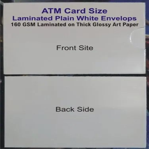 Atm Card Size Plain Laminated Envelops