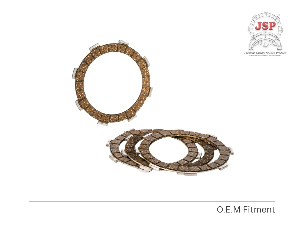 Bajaj Boxer Kb4S Clutch Plate Set Of 5 - Material: High-Performance Cork/Paper-Based Friction Material