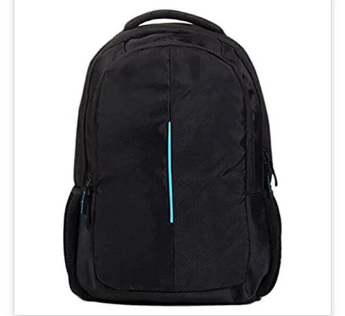 Black Polyester Backpack Bag