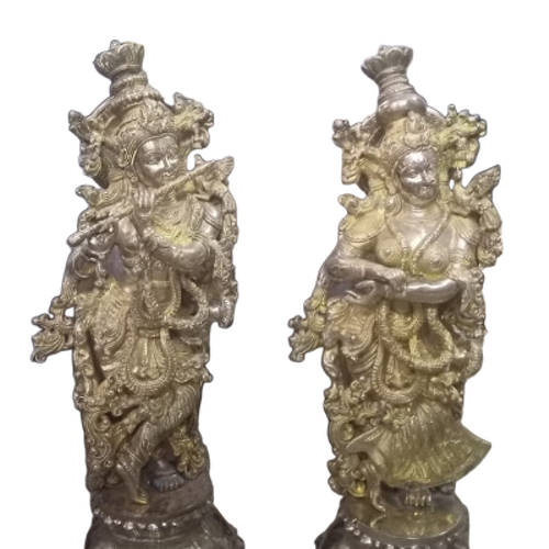 Brass Radha Krishna Statue