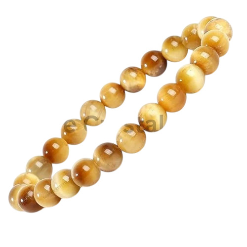 Cats Eye Stone Bracelet - Color: Yellow