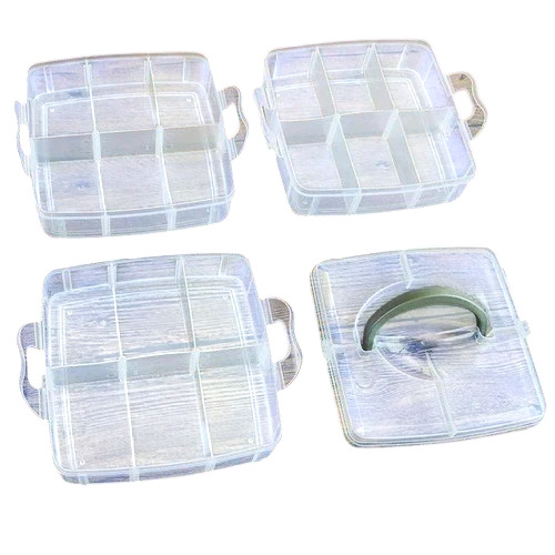 Plastic Square Storage Organizer Compartment Box